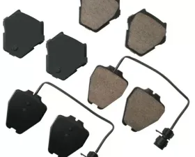 Akebono EURO Ultra Premium Ceramic Disc Brake Pad Kit for Audi 80 Front 1988, 8 Pad System