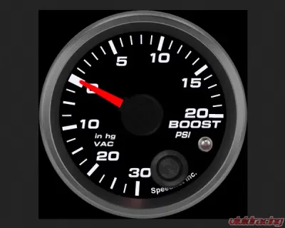SpeedHut Boost/Vac Gauge 30inhg-0-20psi with Warning - GR-BOOST-01