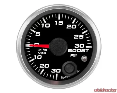 SpeedHut Boost/Vac Gauge 30inhg-0-30psi with Warning - GR-BOOST-04