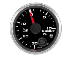 SpeedHut Boost/Vac Gauge 30inhg-0-10psi with Warning
