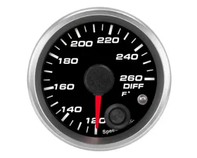 SpeedHut Diff Temp Gauge 120-260F with Warning