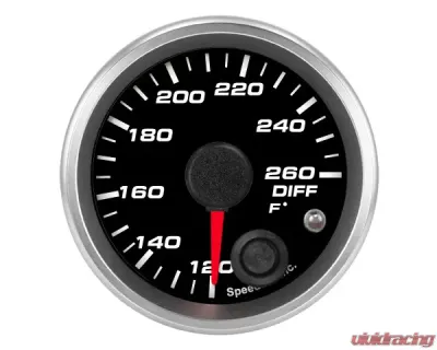 SpeedHut Diff Temp Gauge 120-260F with Warning - GR-DIFF-01