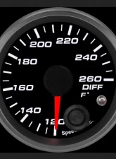 SpeedHut Diff Temp Gauge 120-260F with Warning                                     - GR-DIFF-01 - Image 2