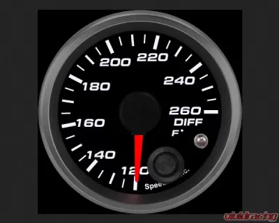 SpeedHut Diff Temp Gauge 120-260F with Warning - GR-DIFF-01