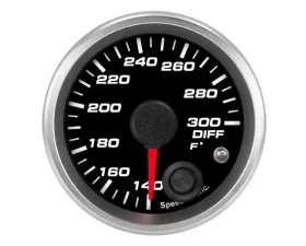 SpeedHut Diff Temp Gauge 140-300F with Warning
