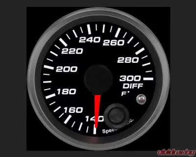SpeedHut Diff Temp Gauge 140-300F with Warning - GR-DIFF-02