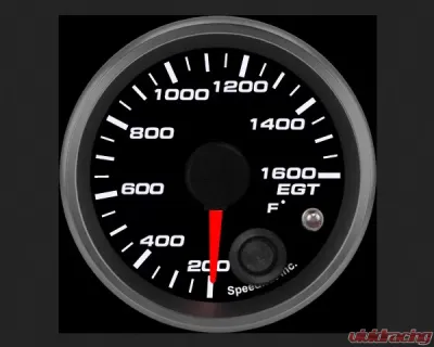 SpeedHut EGT Temp Gauge 200-1600F with Warning - GR-EGT-01