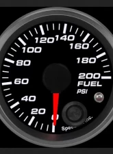 SpeedHut Fuel Pressure Gauge 0-200psi with Warning                                     - GR-FUEL-05 - Image 2
