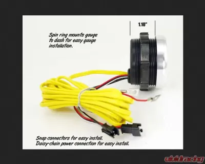 SpeedHut Intake Temp Gauge 0-200F with Warning - GR-INTK-01