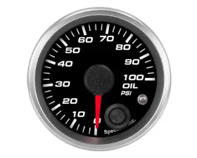 SpeedHut Oil Pressure Gauge 0-100psi with Warning