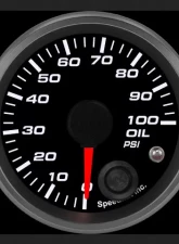 SpeedHut Oil Pressure Gauge 0-100psi with Warning                                     - GR-OIL-01 - Image 2