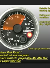 SpeedHut Oil Pressure Gauge 0-100psi with Warning                                     - GR-OIL-01 - Image 3