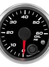 SpeedHut Oil Pressure Gauge 0-60psi with Warning                                     - GR-OIL-03 - Image 2