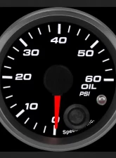 SpeedHut Oil Pressure Gauge 0-60psi with Warning                                     - GR-OIL-03 - Image 2