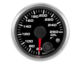 SpeedHut Oil Temp Gauge 60-260F with Warning