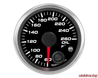 SpeedHut Oil Temp Gauge 60-260F with Warning - GR-OILT-03