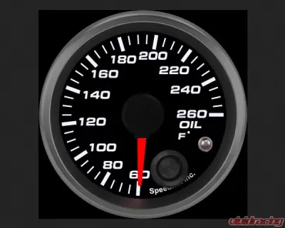 SpeedHut Oil Temp Gauge 60-260F with Warning - GR-OILT-03