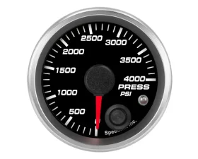 SpeedHut CNG Pressure Gauge 0-4000psi with Warning