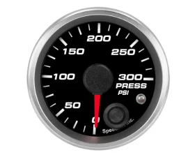 SpeedHut Pressure Gauge 0-300 Psi with Warning