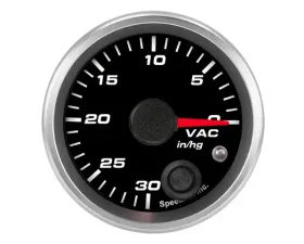 SpeedHut Vacuum Gauge 30-0in/hg with Warning