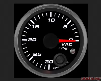 SpeedHut Vacuum Gauge 30-0in/hg with Warning - GR-VAC-01
