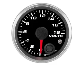 SpeedHut Volt Gauge 0-18V with Warning
