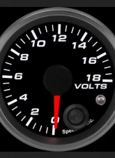 SpeedHut Volt Gauge 0-18V with Warning                                     - GR-VOLT-01 - Image 2