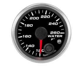 SpeedHut Water Temp Gauge 120-260F with Warning