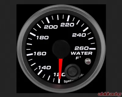 SpeedHut Water Temp Gauge 120-260F with Warning - GR-WTR-01