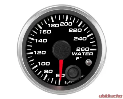 SpeedHut Water Temp Gauge 60-260F with Warning - GR-WTR-02