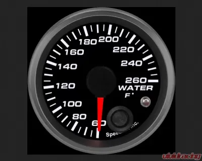 SpeedHut Water Temp Gauge 60-260F with Warning - GR-WTR-02