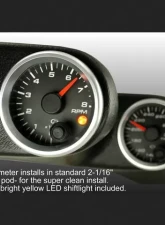 SpeedHut Tachometer Gauge 12K RPM Mini Shift-light                                     - GR2-TACH-05 - Image 4