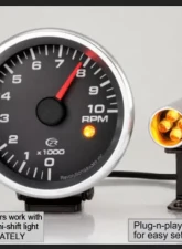 SpeedHut Tachometer Gauge 12K RPM Mini Shift-light                                     - GR2-TACH-05 - Image 5