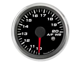 SpeedHut Air/Fuel Gauge Wide Band 10-20 with Warning FOR SPARTAN LAMBDA