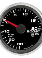 SpeedHut Boost/Vac Gauge 30inhg-0-20psi with Warning                                     - GR258-BOOST-01 - Image 7