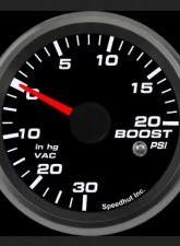 SpeedHut Boost/Vac Gauge 30inhg-0-20psi with Warning                                     - GR258-BOOST-01 - Image 2