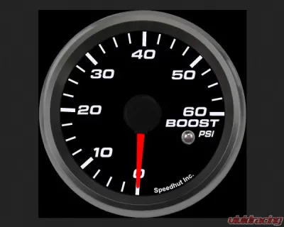 SpeedHut Boost Gauge 0-60psi with Warning - GR258-BOOST-03