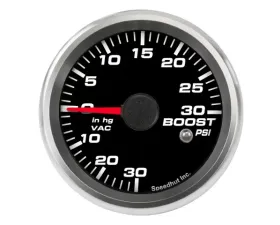 SpeedHut Boost/Vac Gauge 30inhg-0-30psi with Warning
