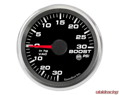 SpeedHut Boost/Vac Gauge 30inhg-0-30psi with Warning - GR258-BOOST-04