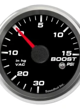 SpeedHut Boost/Vac Gauge 30inhg-0-15psi with Warning                                     - GR258-BOOST-07 - Image 7