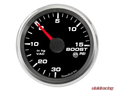 SpeedHut Boost/Vac Gauge 30inhg-0-15psi with Warning - GR258-BOOST-07