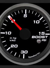 SpeedHut Boost/Vac Gauge 30inhg-0-15psi with Warning                                     - GR258-BOOST-07 - Image 2