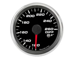 SpeedHut Diff Temp Gauge 120-260F with Warning