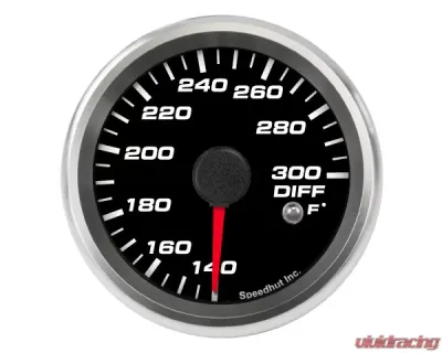 SpeedHut Diff Temp Gauge 140-300F with Warning - GR258-DIFF-02