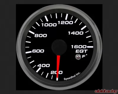 SpeedHut EGT Temp Gauge 200-1600F with Warning Type K Thermocouple-108 inches long - GR258-EGT-01
