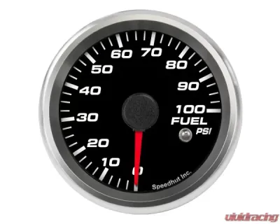 SpeedHut Fuel Pressure Gauge 0-100psi with Warning - GR258-FUEL-01