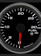 SpeedHut Fuel Pressure Gauge 0-30psi with Warning                                     - GR258-FUEL-02 - Image 2
