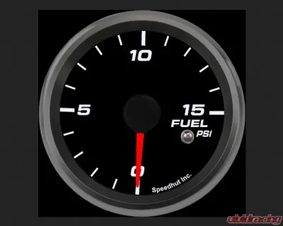 SpeedHut Fuel Pressure Gauge 0-15psi with Warning - GR258-FUEL-03