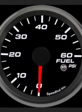 SpeedHut Fuel Pressure Gauge 0-60psi with Warning                                     - GR258-FUEL-04 - Image 2