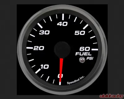 SpeedHut Fuel Pressure Gauge 0-60psi with Warning - GR258-FUEL-04